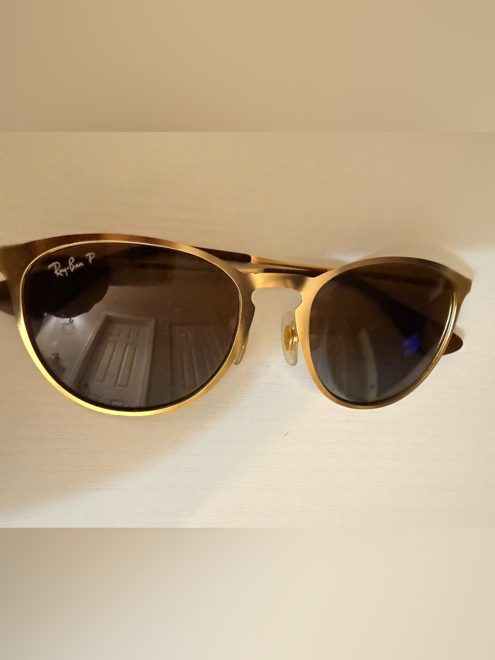 Ray-Ban Women's Gold Frame with Brown Polarized Lenses Sunglasses